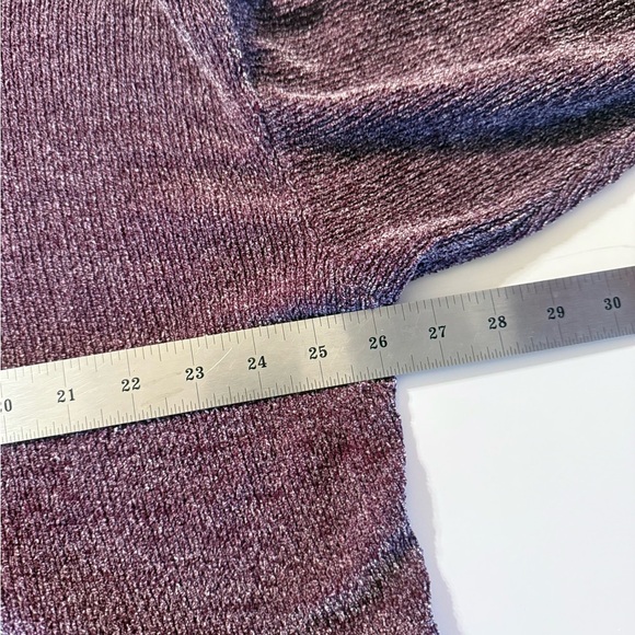 Ellen Tracy Women's Bordeaux Tweed Long Sleeve Sweater XXL Stretchy Plum - Picture 6 of 13